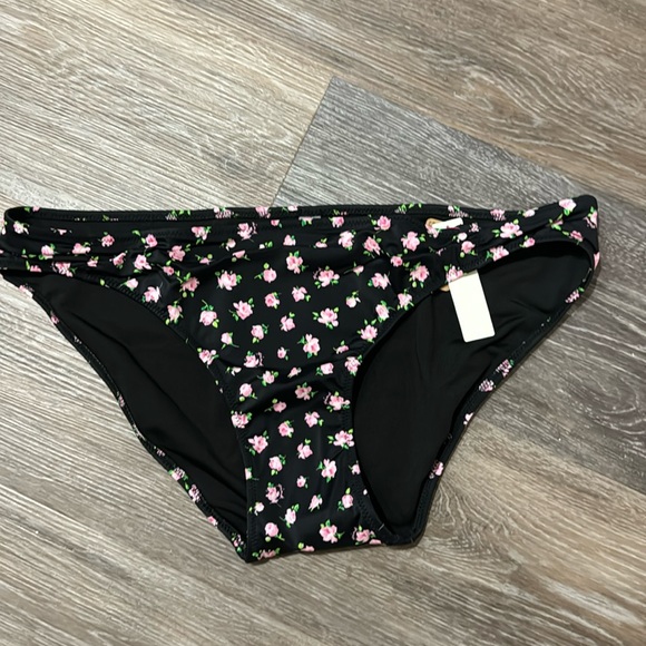 PINK Victoria's Secret Other - NWT Victorias Secret Pink black pink floral flowers  swim bikini bottoms XL